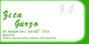 zita gurzo business card